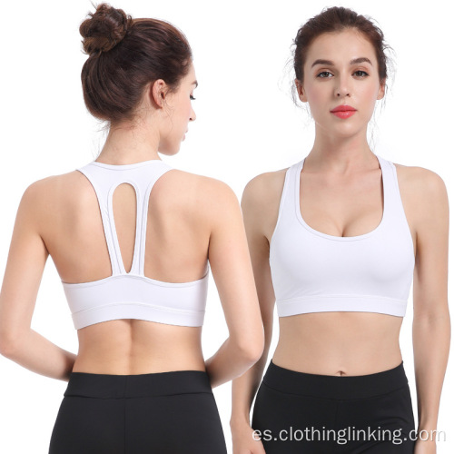 camisetas sin mangas de yoga para mujer con sujetador incorporado